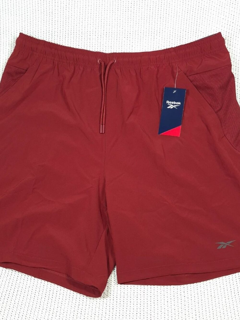 Reebok Glider Running Shorts 7 Inseam Mens Sz XL Retro Red Slim Quick Dry NWT